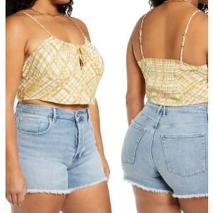 BP Happy Plaid Cropped Camisole